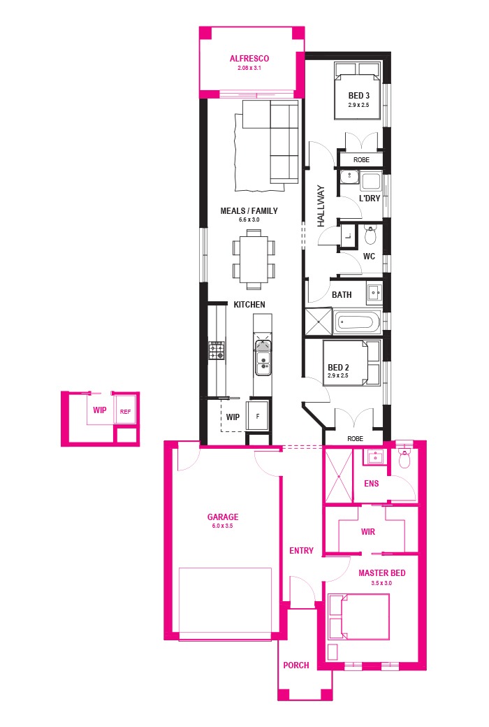 REVERSED FRONT + ALFRESCO + BUTLER'S PANTRY