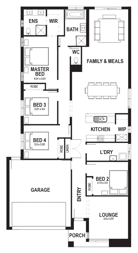 ADDITIONAL SPACE TO LIVING/MEALS OPTION