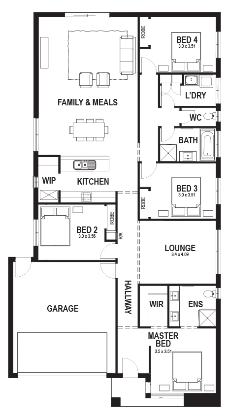 ADDITIONAL SPACE TO LIVING/MEALS OPTION